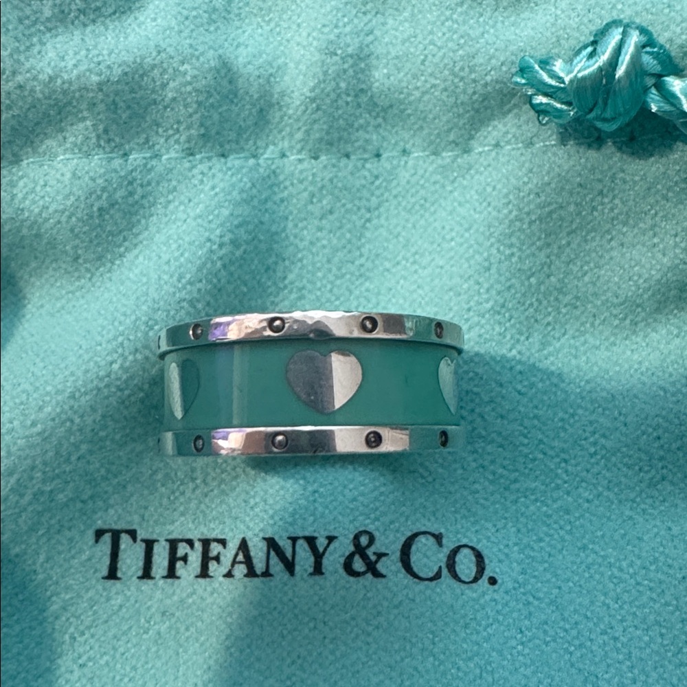 Tiffany & Co. Silver Heart Band - Picture 2 of 6